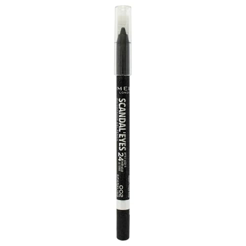 Rimmel Scandaleyes Waterproof Kohl Kajal Liner, Sparkling Black, 0.04 Fluid Ounce