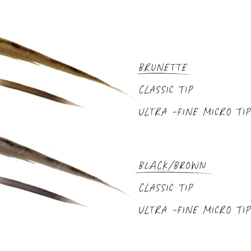 WUNDERBROW Thicker Brow Pen Duo, Dual Ended Pen, Vegan & Cruelty Free (Black/Brown)