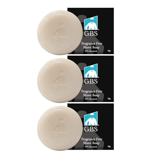 GENTS Men¡¯s Shaving Soap Set - 3 Pack Natural Fragrance Free Shave Bars with Shea Butter for Sensitive Skin, Rich Lather, Razor Burn Relief
