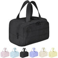 Toiletry Bag, Toiletry Bag a 4-in-1 Travel Organizer, Large Capacity Wide-Open Travel Cosmetic Bag, Multi Functional Lightweight Makeup Bags with Handle, Dry-and-Wet Separation (Black)