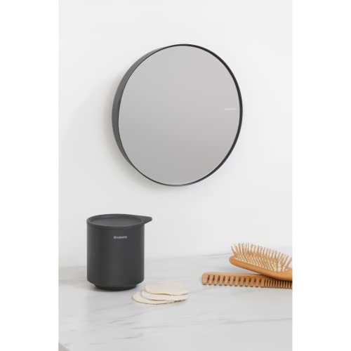 Brabantia Mindset Bathroom Mirror, 5X Zoom, Magnetic Holder (Mineral Infinite Gray) Wall Mounted Removable Shaving, Makeup Vanity Mirror