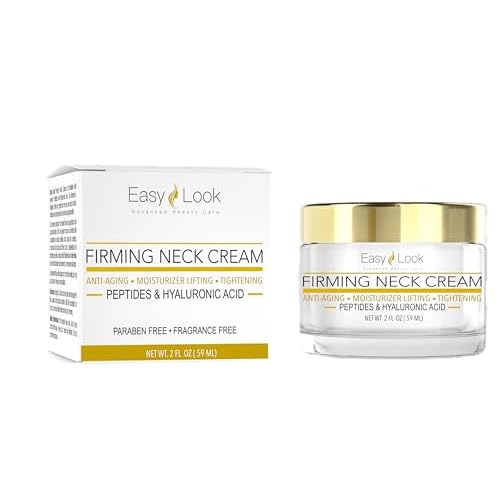 Firming Neck Cream, Anti-Aging with Peptides & Hyaluronic Acid, Paraben-Free, 2 fl oz