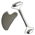 Stainless Steel Gua sha & Facial Roller Set- Facial Massage Tools for Face & Skincare Routine-Serene & Co.