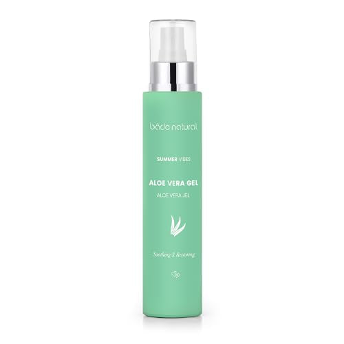 Bade Natural Aloe Vera After Sun Gel ? Hydrating & Cooling Gel for Face and Body with Lavender and Mint Water ? Soothes, Moisturizes, and Refreshes ? 3.38 fl oz