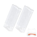 Razor Travel Case Compatible with Billie, 2 Pack Razor Protector Transparent Cover, Portable Plastic Shaver Storage Case with Double Clasp, Travel Holder for Razors and Blades, for Men and Women