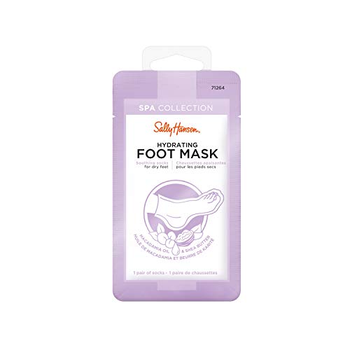 Sally Hansen Nail Treatment Spa Collection Hydrating Foot Mask | Soothes and Moisturizes Dry Feet | Enriched with Vitamin E, Macadamia & Shea Butter