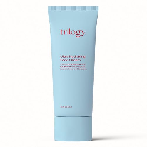 Trilogy Ultra Hydrating Face Cream, Intense Moisture for Dry Skin with Rosehip Oil, 2.5 fl oz