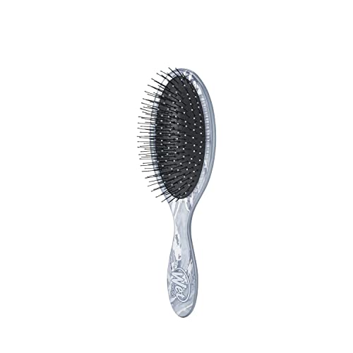 Wet Brush Original Detangler Brush - Metallic Marble, Silver - All Hair Types - Ultra-Soft IntelliFlex Bristles Glide Through Tangles with Ease - Pain-Free Comb for Men, Women, Boys and Girls