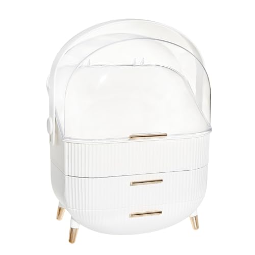 DwellStudio Dustproof Makeup Organizer for Cosmetics and Skincare - Stylish Storage Solution for Your Beauty Essentials