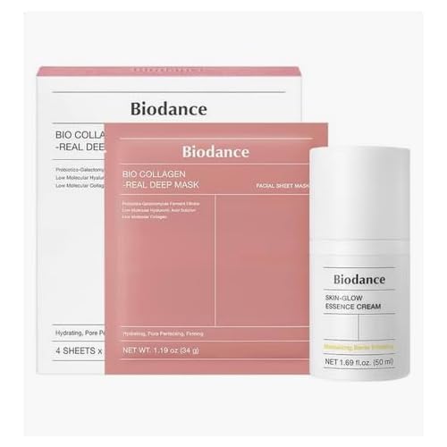 BIODANCE Essential Duo: Bio-Collagen Mask & Glow Essence Cream Set, Korean Skincare Duo for Glass Skin, Dewy Glow, Plumping, Radiance, Korean Skin Care, Skin Care Routine Set