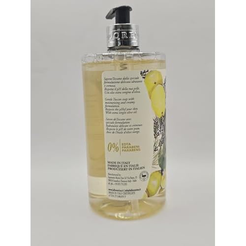 LA FLORENTINA Lemon Lavender Hand Wash, 25.3 Fl Oz, Made in Italy