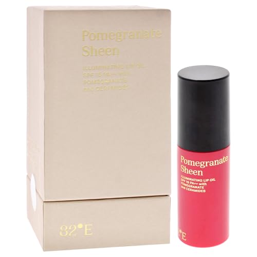 82E Pomegranate Sheen Illuminating Lip Oil SPF 15 PA Plus for Women - 0.2 oz Lip Oil