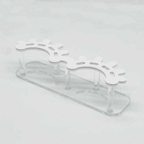 8 Holes Tweezers Holder, Acrylic Eyelash Extensions Supplies Organizer, Cosmetic Beauty Tweezers Display (White)