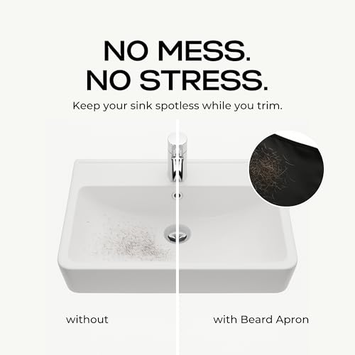 Beard Butler¢ç 'The Original' Beard Bib Apron ? Beard Hair Catcher for Men ? Grooming & Shaving Apron with Strong Suction Cups ? Beard Gift for Husband, Boyfriend ? Includes Travel Case
