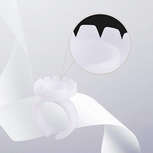 BEYELIAN Smart Glue Cups Fanning Cup Lash Glue Holder for Eyelash Extensions 2 Methods of Use 100 PCS Professional Use PP Material Harmless to Human
