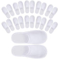 24 Pairs Spa Slippers Flip Flops Disposable Slippers for Hotel Guests Women Men Closed Toe Super Comfort White