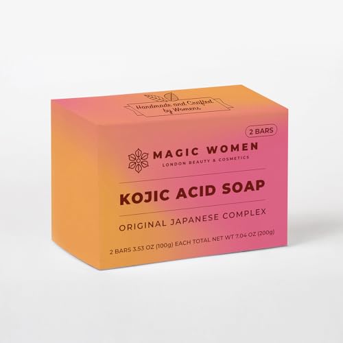 Kojic Acid Soap Dark Spot Remover ? 2 Bar (3.5 oz Each) with Vitamin C, Retinol, Turmeric, Natural Skin Brightening
