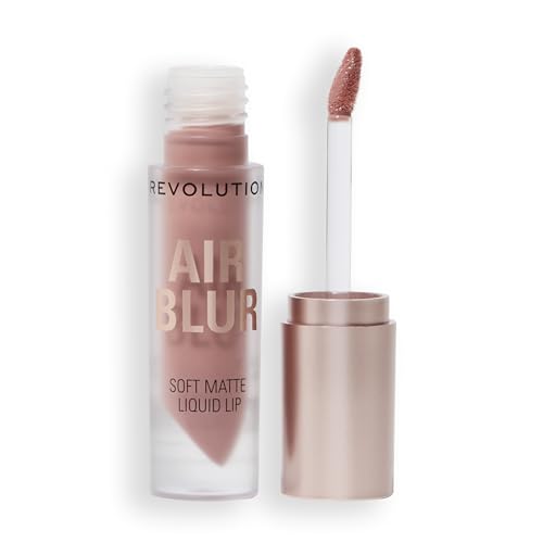 Revolution Beauty London, Air Blur Matte Liquid Lipstick, Long-Lasting Lip Color, Face Makeup, Vegan & Cruelty-Free, Chauffeur Nude, 0.11 fl oz