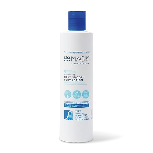 Sea Magik Silky Smooth Body Lotion 10.14oz/ 300ml / Mineral-Rich / Dead Sea Salt and Organic Seaweed/ 100% Vegan/ Sustainable Packaging