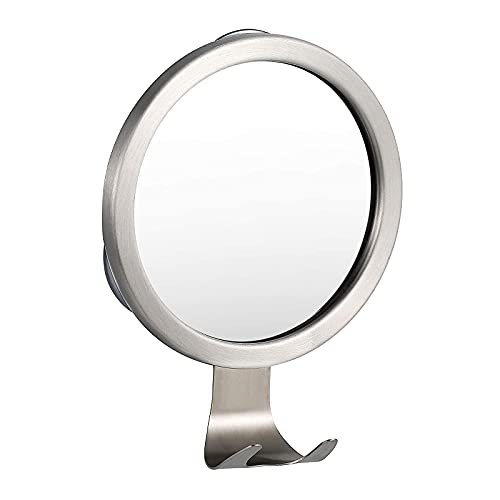 Ettori Shower Mirror Fogless for Shaving with Razor Holder, Shower Squeegee for Glass Doors 10 Inch Window Squeegee