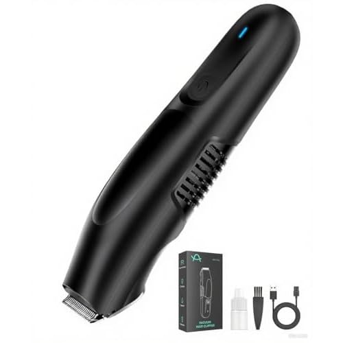 Body Hair Trimmer, Vacuum Clippers with Hair Suction, Electric Bikini Trimmer with Body Clippers, Waterproof, USB Recharge, Cut Leg, Chest, Arm