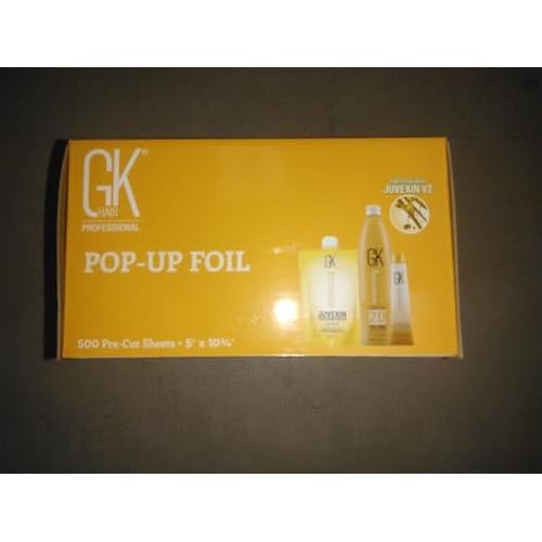 GK Hair Pop-up Foil with Box of 250 Sheets for Hairs Coloring ? Premium Silver Aluminum Foil for Hair Highlighting, Coloring, and Dyeing
