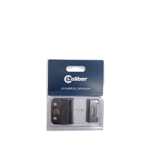 Caliber .50 Caliber Dual DLC Taper Blades - Stainless Steel Replacement Blades for Clippers