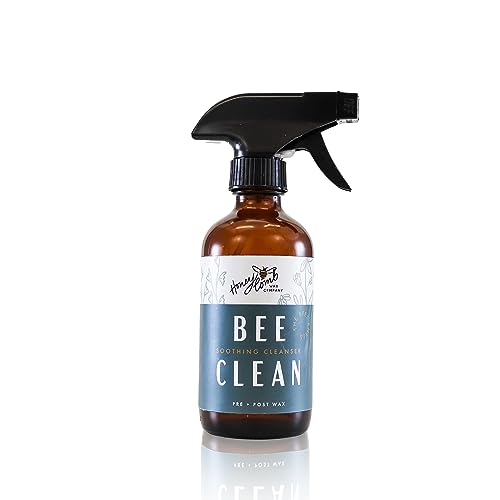 Honeycomb's Professional BeeClean Pre/Post Cleanser, Removes Oils and Make-up Before Hair Removal, Essential Pre-Treatment for Effective Waxing, Single Bottles, BeeClean 8 oz