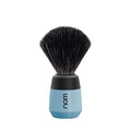 NOM Max Shaving Brush | Vegan Shave Brush for Shaving soaps and creams | sustainable eco-friendly and reusable | Exfoliating Shaving Brush | Fjord Blue handle