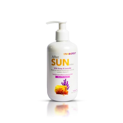 After Sun Lotion with Honey & Lavender ? Hydrating & Soothing Moisturizer for Sunburned Skin ? Natural Aloe Vera, Vitamin E & Jojoba Oil ? Paraben-Free ? 8.45 fl. oz (250ml)