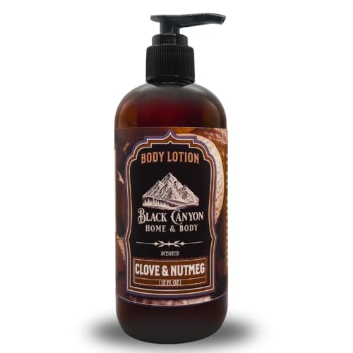 Black Canyon Clove & Nutmeg Scented Body Lotion with Lanolin and Jojoba Oil, 12 Oz