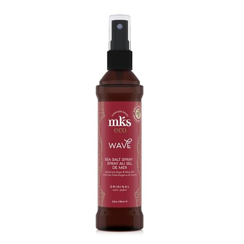 MKS eco Wave, Original Scent - 4 fl oz - Texturizing Sea Salt Spray - For Perfect Beachy Waves - Moroccan Argan Oil, Hemp Seed Oil - Vegan & Cruelty Free