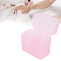 2 Grids Nail Storage Box Nail Polish Remover Pad Storage Box Container Box Plastic Box Transparent Box Makeup Storage Box Safe and Hygienic Suitable for Home Salon(PINK)