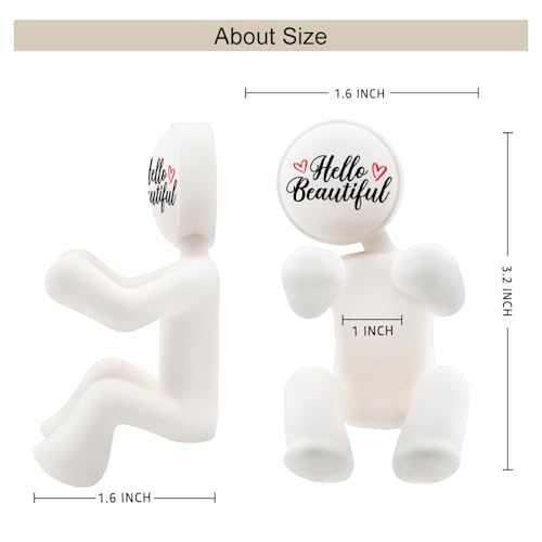 AGMDESIGN Hello Beautiful Shower Razor Holder, Funny Bathroom Decor for Inside Shower, Gadgets Leg Razor Holder, Cute Valentine's Day Storage Hook Gifts for Women Wife Girlfriend Sister BFF
