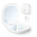 LED Travel Magnifying Makeup Mirror - 1X/10X Rechargeable 4-inch Magnifying Mirror with Light, 3-Level Dimmable, Compact Portable Mirror for Purses & Travel | Ideal Gift