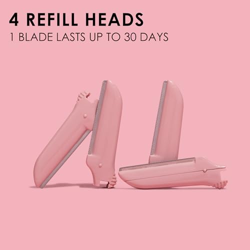 JAPONESQUE Dermaplaner Replacement Blades 4-Pack, Facial Razor Blade Heads Only