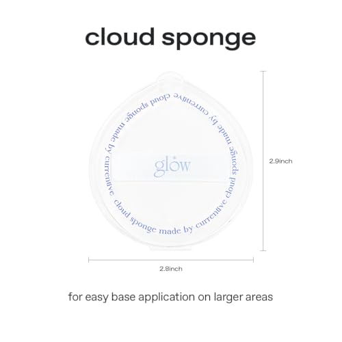 glow cloud sponge 3EA | featuring skin-friendly rubycell | puff-shaped sponge that effortlessly simplifies makeup application, perfect makeup sponge for quick and even application, 0.13 lbs