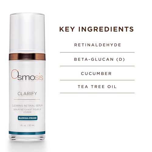 Omsosis CLARIFY Clearing Retinal with Vitamin A Serum, Calms and Soothes, for Acne, Pigmented, Oily, and Blemish-Prone Skin, 1 Fl Oz