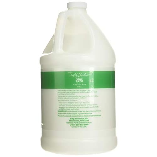 Triple Lanolin Aloe Vera Soothing Lotion (128 Fl Oz) ? Professional Bulk Moisturizer for All Skin Types ? Deeply Hydrating Aloe & Lanolin Hand and Body Lotion ? Non-Greasy & Fast-Absorbing