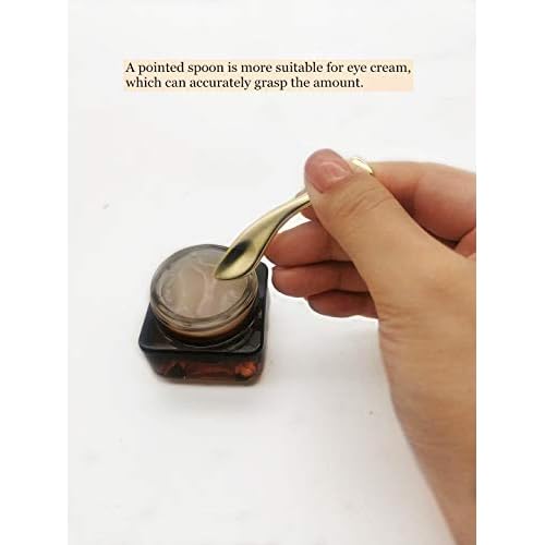3Pcs Metal Makeup Spatula Mini Spoon and Eye Cream Massage Sticks Beauty Scoop for Facial Cosmetic Face Cream