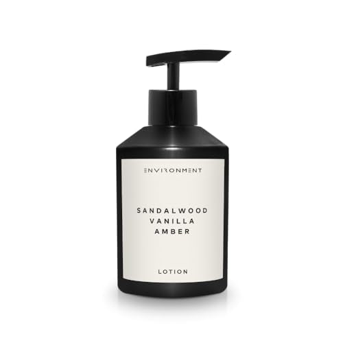 ENVIRONMENT Inspired by 5-Star Resort HCS, 300ml Luxury Scented Lotion (Sandalwood | Vanilla | Amber) Bathroom Luxury, Men & Women High-End Body Lotion, Hand Cream, Dry Skin Treatment