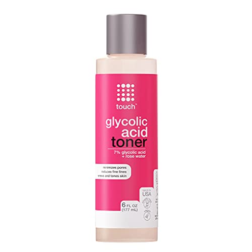 7% Glycolic Acid Toner with Rose Water, Witch Hazel, and Aloe Vera Gel ? Alcohol & Oil Free Exfoliating AHA Face Toner ? Improves Wrinkles, Dullness, Pores, Skin Tone & Texture, 6 oz.