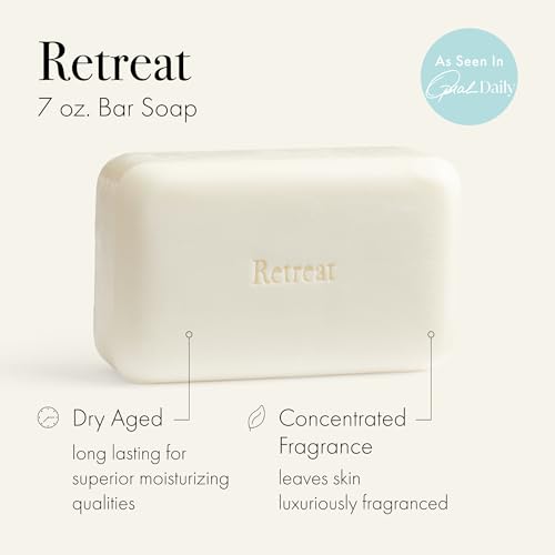 LAFCO New York Bar Soap, Retreat - 7 oz - Ultra-Hydrating, Natural Formula - All Skin Types - Made in Europe (Pack of 2)