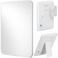 Mavoro 7x9 Travel Mirror | Small Wall Adhesive Mirror | Peel and Stick Wall Mount Travel Make up Mirror | Real Glass Vanity Mirror with Stand