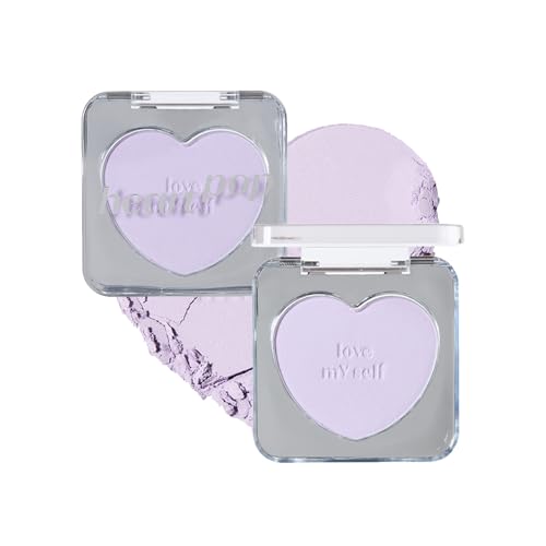 ETUDE Heart Pop Blush, Cool Lavender Cheek Color, Natural Highlight & Glossy Finish, Lightweight Formula, Compact 0.2 oz ? Lavender Snow