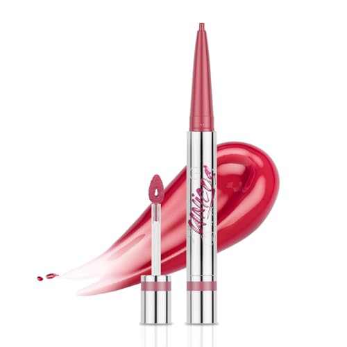 Unicos Dual-Side Lip Plumper Gloss, Fruit Flavored, Moisturizing, Non-Sticky, Vegan, Cruelty-Free, 0.09 oz (Peach Smoothie, Regular), Valentine's Day, Gifts for Her