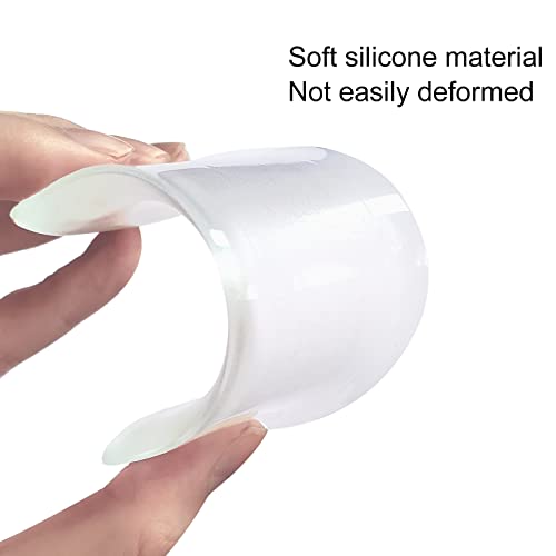 6PCS Silicone False Eyelash Holder Pads for Eyelash Extensions Loose Lash, Reusable Eyelash Extensions Tools, Transparent and Pink