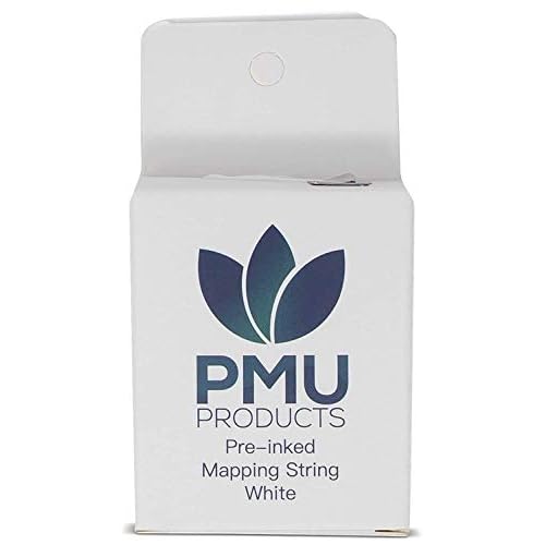 WHITE Pre-Inked Microblading String for Brow Mapping ? New and Improved Version ? Heavily Inked - Brow Mapping String