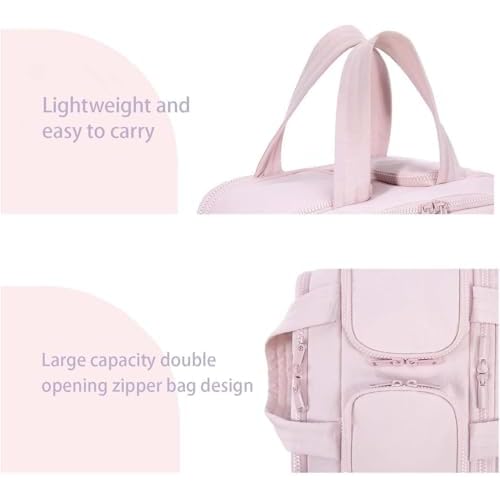Toiletry Bag, Toiletry Bag a 4-in-1 Travel Organizer, Large Capacity Wide-Open Travel Cosmetic Bag, Multi Functional Lightweight Makeup Bags with Handle, Dry-and-Wet Separation (Black)
