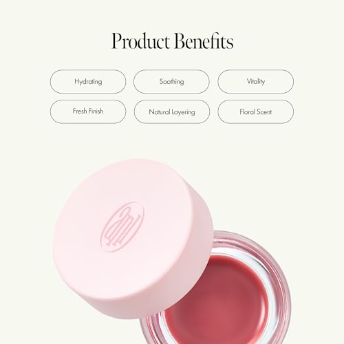 Rosy Glow Balm ? Hydrating & Illuminating Multi-Use Balm | Dewy Glowy Finish, Nourishing Tint | Vegan, Cruelty-Free Korean Lip & Cheek Care | 0.5oz